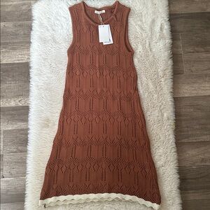 STR Chic Tan Knit Swim Coverup